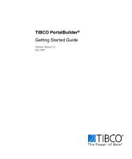 TIBCO PortalBuilder Getting Started Guide - TIBCO Product ...