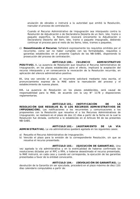 decreto supremo n° 0181 - Ministerio de Salud y Deportes