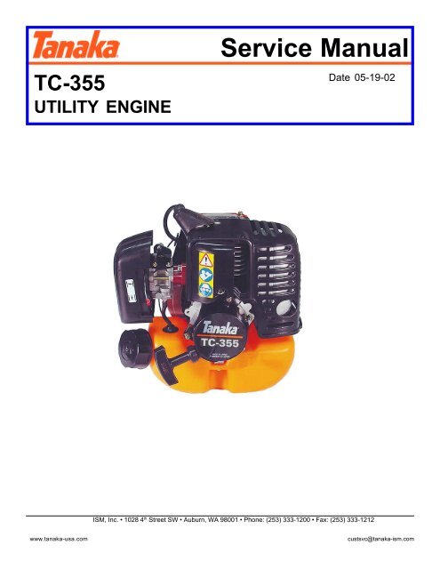 Tanaka 35cc engine service manual - Gas Scooters