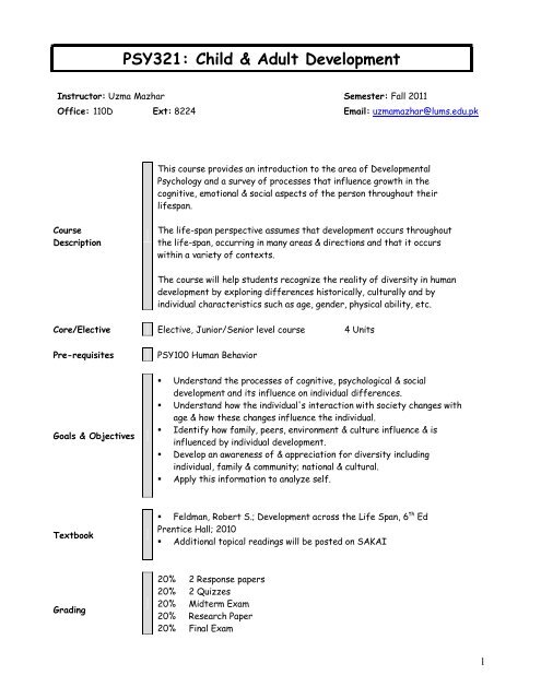 SS 3413: Child & Adult Development