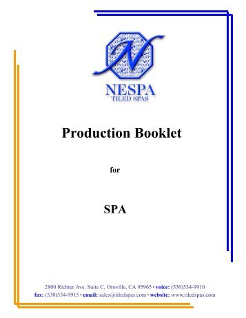 Instruction Book-Schorer.pub - NESPA Tiled Spas