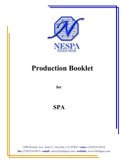 Instruction Book-Schorer.pub - NESPA Tiled Spas