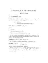 Lecture Notes of David Goss