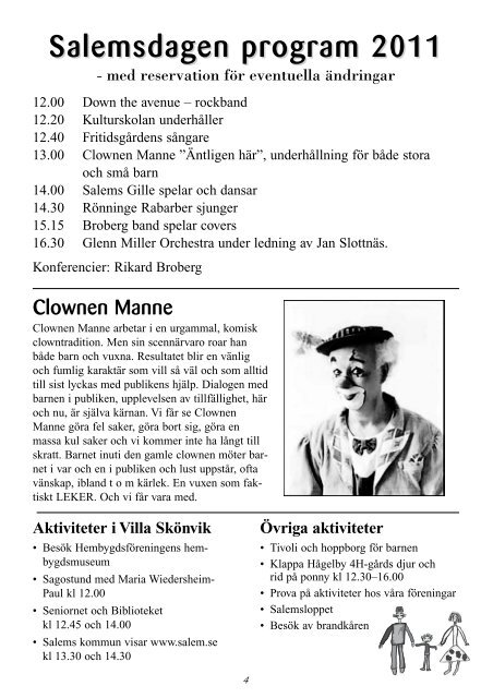 Program fÃ¶r Salemsdagen 2011 - Salems kommun