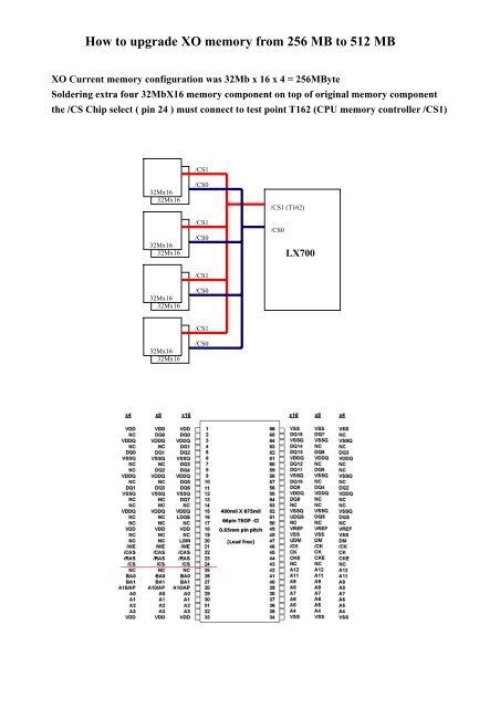 How to upgrade XO memory from 256 MB to 512 MB