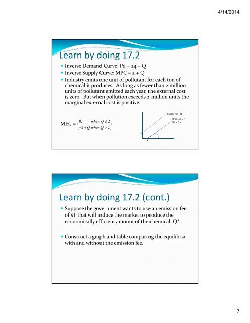 Chapter 17 Chapter 17 Externalities and Public Goods