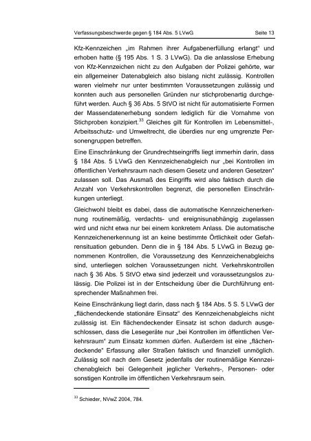 Beschwerdeschrift vom 06.05.2007