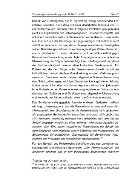 Beschwerdeschrift vom 06.05.2007