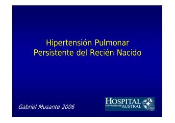HipertensiÃ³n Pulmonar Persistente del ReciÃ©n Nacido