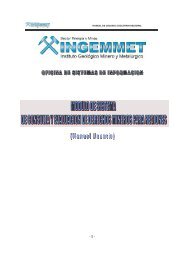 MANUAL DE USUARIO: SIGCATMIN REGIONAL - Ingemmet