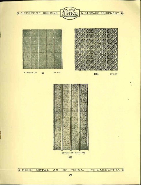 Penco Metal Ceilings and Walls 1933