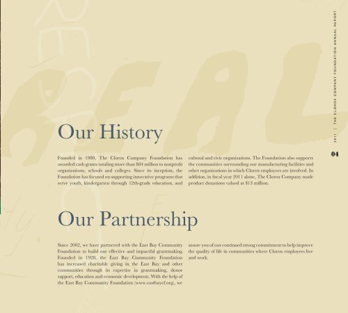 The Clorox Company Foundation 2011 Annual Report