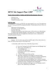 Site Support Plan - Healthy Families New York