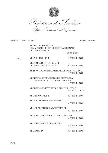 Prefettura di Avellino UTG