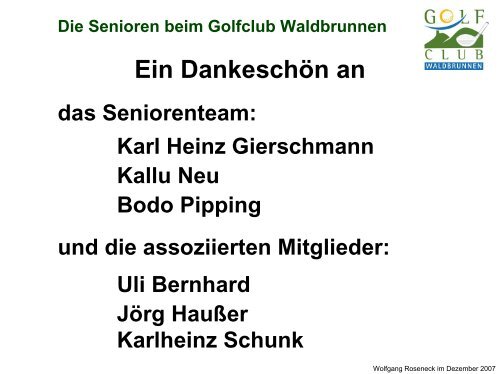 Die Senioren beim Golfclub Waldbrunnen - Senioren im Golfclub ...