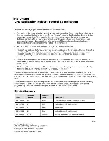 [MS-DFSRH]: DFS Replication Helper Protocol Specification