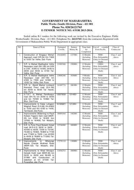 View Tender Document - e-Tendering