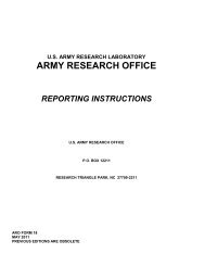 ARO Reporting Instructions - US Army Research Laboratory