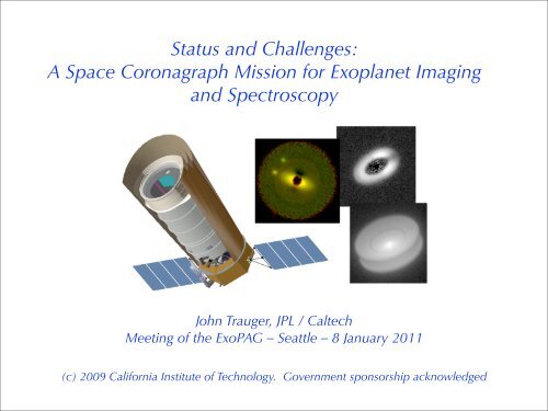 A Space Coronagraph Mission for Exoplanet Imaging and ...