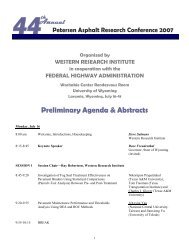 Preliminary Agenda & Abstracts - Petersen Asphalt Research ...