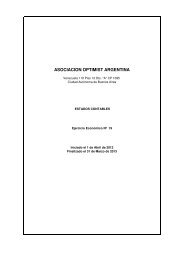 AOA Balance 2013 xls para PDF - Asociación Optimist Argentina
