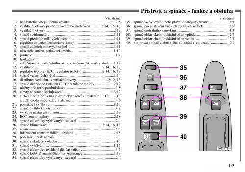 Kapitola PÅÃ­stroje a ovlÃ¡dacÃ­ prvky 1 VnitÅnÃ­ prostor a topenÃ­ 2 ... - Volvo