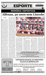 Alfenas, 30 anos sem Lincoln - Jornal dos Lagos