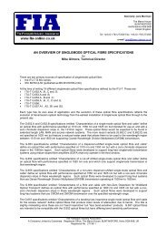 an overview of singlemode optical fibre specifications - FIA