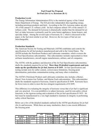 Fuel Fraud Tax Proposal Jet Fuel (Jet A) vs. Kerosene (K-1 ... - NATA