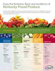 Kentucky Proud Produce Availability Guide