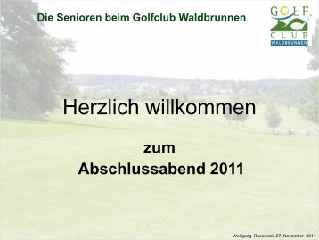 Die Senioren beim Golfclub Waldbrunnen - Seniorengolf im GCW