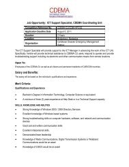 Advertisement for ICT Support Specialist _2 - CDEMA