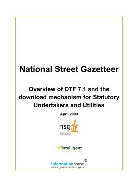 National Street Gazetteer - Iahub.net