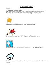 LE BULLETIN METEO - Enseignons.be