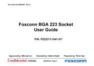 Foxconn BGA 223 Socket User Guide