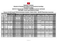 RÃ©publique Tunisienne MinistÃ¨re de l'Enseignement ... - IHEC