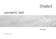 Instrukcja instalacji i obsÃ…Â‚ugi calorMATIC 340 F - Vaillant