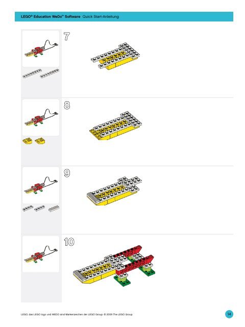 LEGO® Education WeDo™ Quick Start-Anleitung - myRobotcenter