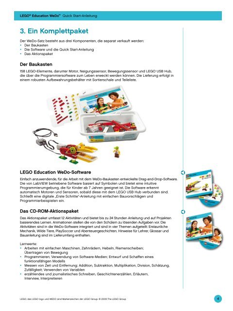 LEGO® Education WeDo™ Quick Start-Anleitung - myRobotcenter