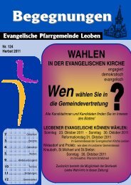Begegnungen - Evangelische Pfarrgemeinde Leoben