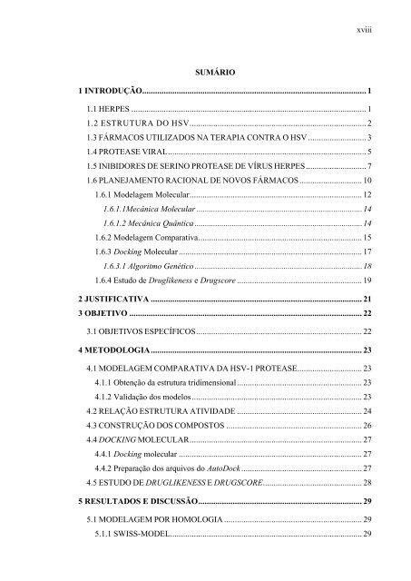 Estudos de relação estrutura atividade e docking - UFRJ