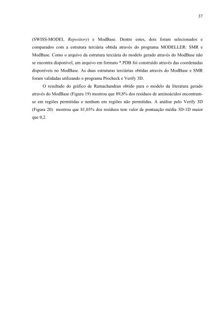 Estudos de relação estrutura atividade e docking - UFRJ