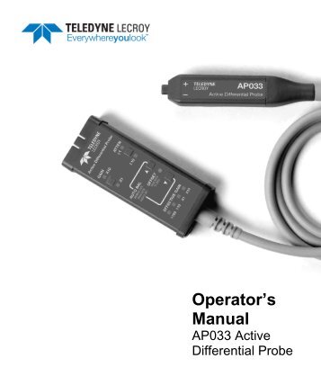 AP033 Manual - Teledyne LeCroy