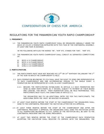 CONFEDERATION OF CHESS FOR AMERICA