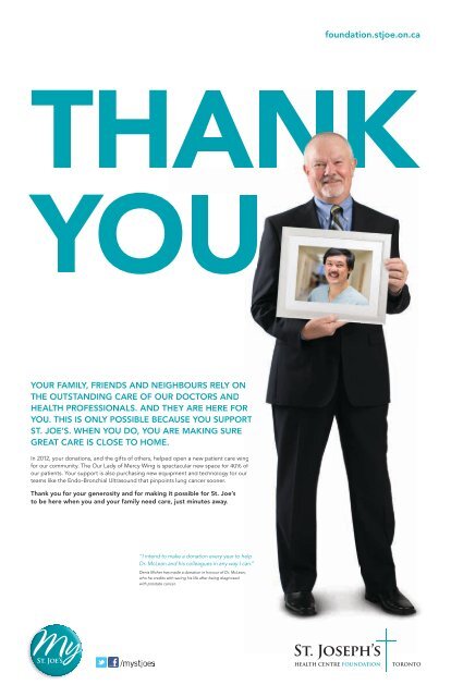Thank You! - St. Joseph's Health Centre Foundation