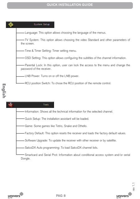 Manual (PDF) - Univers by FTE