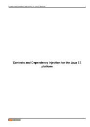 Contexts and Dependency Injection for the Java EE platform