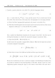 PHYâ396 K. Problem set #2. Due September 25, 2000. 1. Consider ...