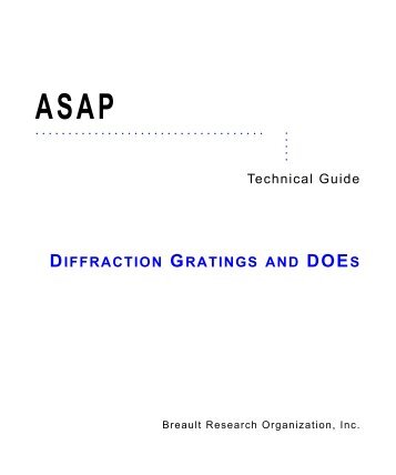 diffraction gratings and does - Breault Research Organization, Inc.