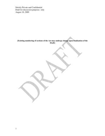 Strictly Private and Confidential Draft for discussion purposes ... - Delhi